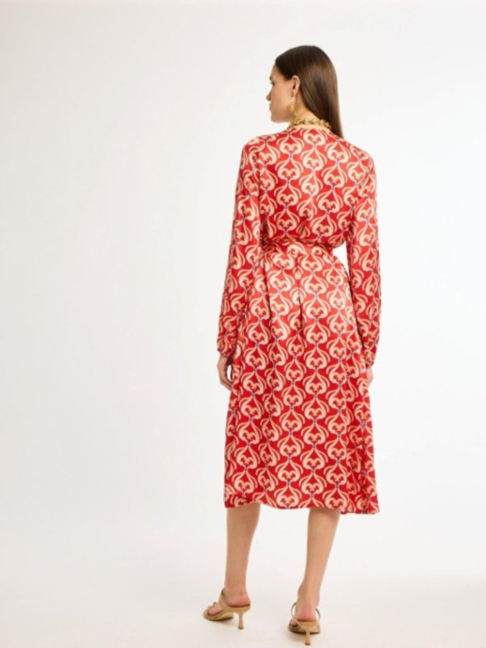 NWOT Silk Eleanor Leftwich Kendall Dress in Grand Baroque Pattern, XS - Picture 3 of 3